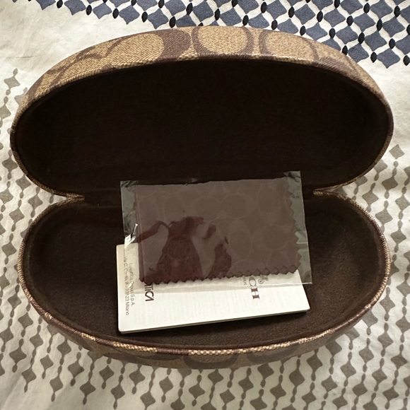 Coach Gold and Black Women’s Aviator Sunglasses - Picture 8 of 9